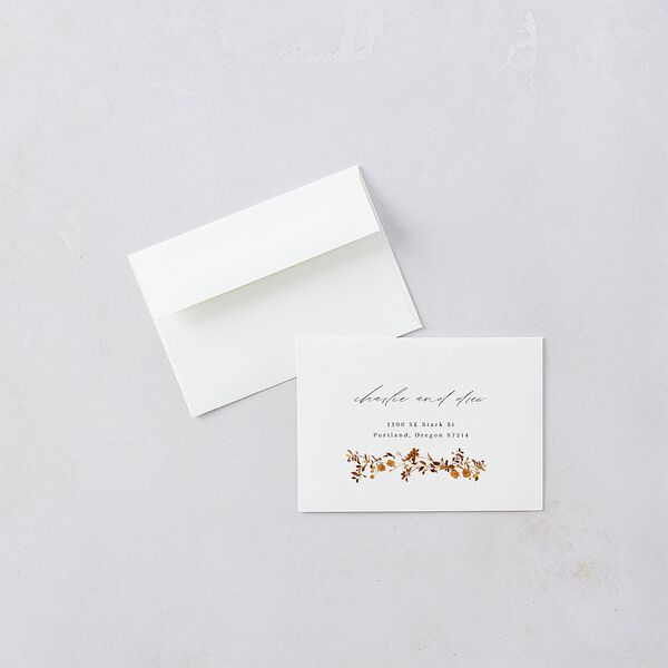 Simple Vine Wedding Response Cards Terracotta Signature Standard