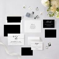 We Do Save The Date Cards Midnight Signature smooth Blank No Standard