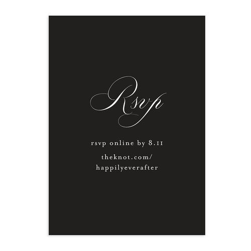 Fairytale Luxury QR Code RSVP Cards Charcoal Signature Standard