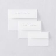 Floral Appliqué Save The Date Card Envelopes White Standard Sheer Lilac Both Recipient and Return Addresses Signature