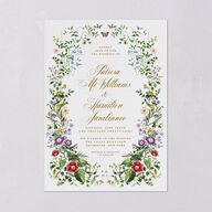 Opulent Garden Wedding Invitations Scottish Green Signature Blank No Standard