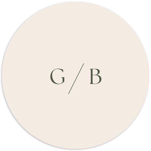 Pastel Garden Wedding Stickers Linen Circle