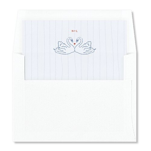 Modern Delicate Bows Envelope Liners Jewel Red Standard