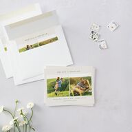 Rustic Butterflies Save the Date Petite Cards Scottish Green Signature smooth Blank No Standard