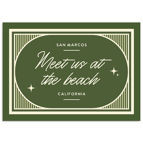 Retro Tropical Destination Wedding Response Cards Pear Signature Standard