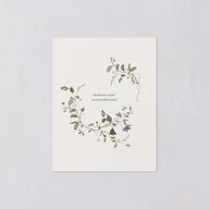 Curved Garland Save the Date Petite Cards Champagne Signature smooth Blank No