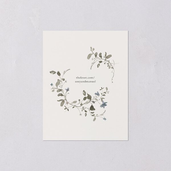Curved Garland Save the Date Petite Cards Champagne Signature smooth Blank No
