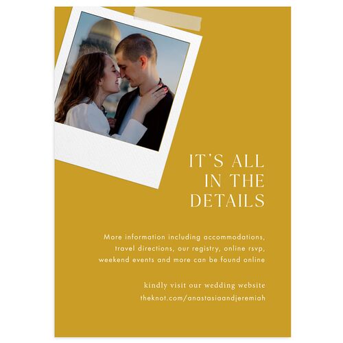 Photo Splash Wedding Enclosure Cards Marigold Signature Standard