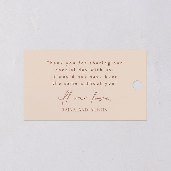 Harvest Crescent Favor Gift Tags Gold Champagne Signature