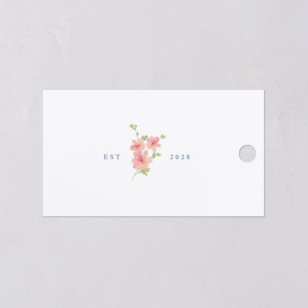 Fairytale Wildflower Crest Favor Gift Tags Pure White Signature