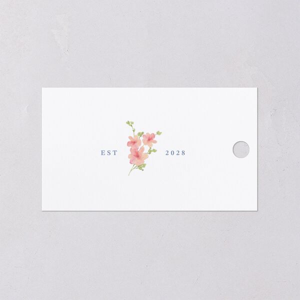 Fairytale Wildflower Crest Favor Gift Tags Pure White Signature
