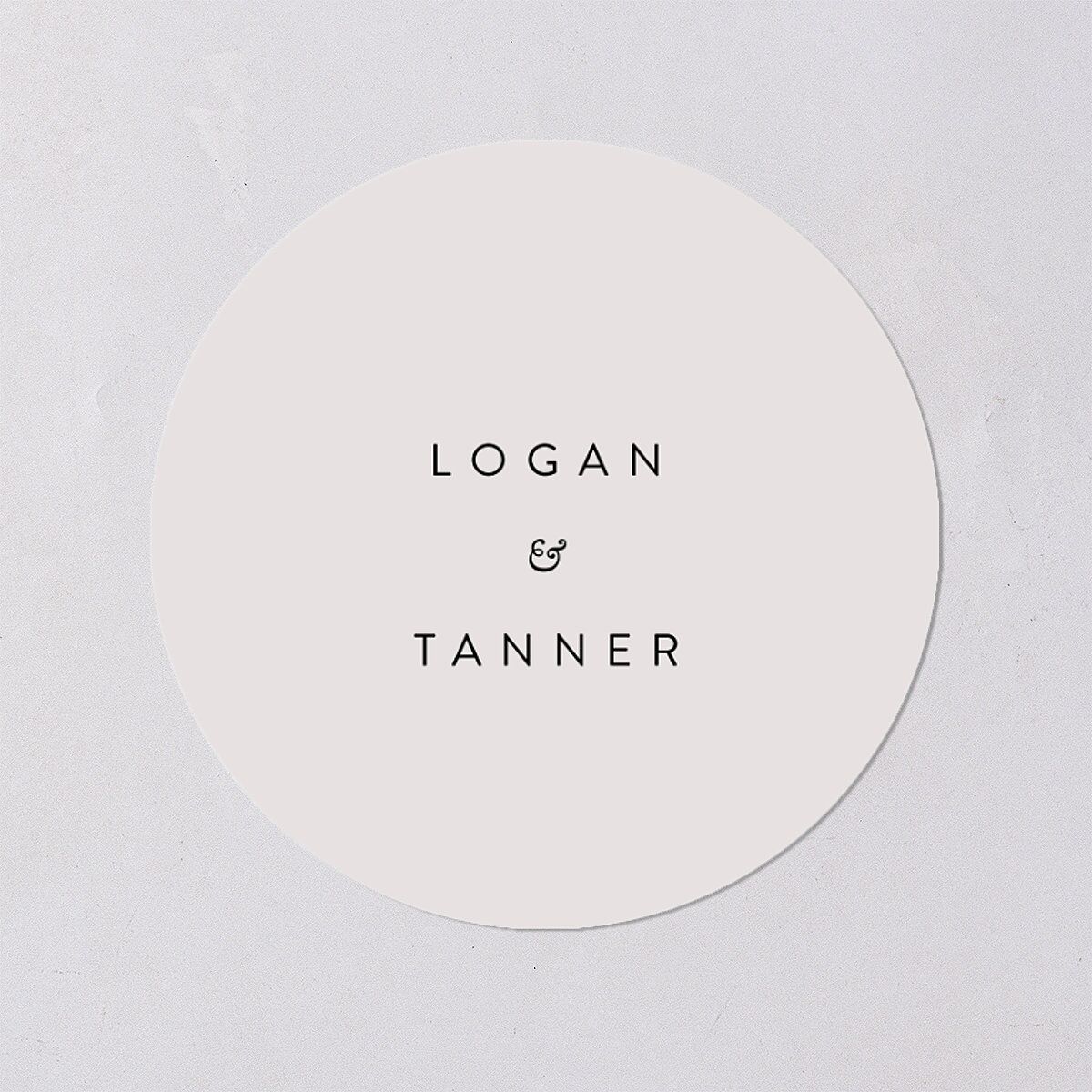Romantic Minimal Wedding Stickers Snow Circle