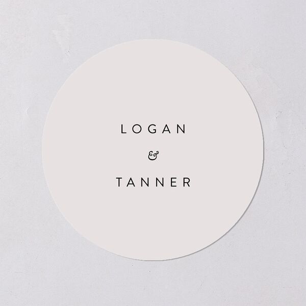 Romantic Minimal Wedding Stickers Snow Circle