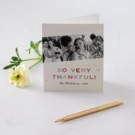 Very Merriest Retro Christmas Thank You Cards Linen