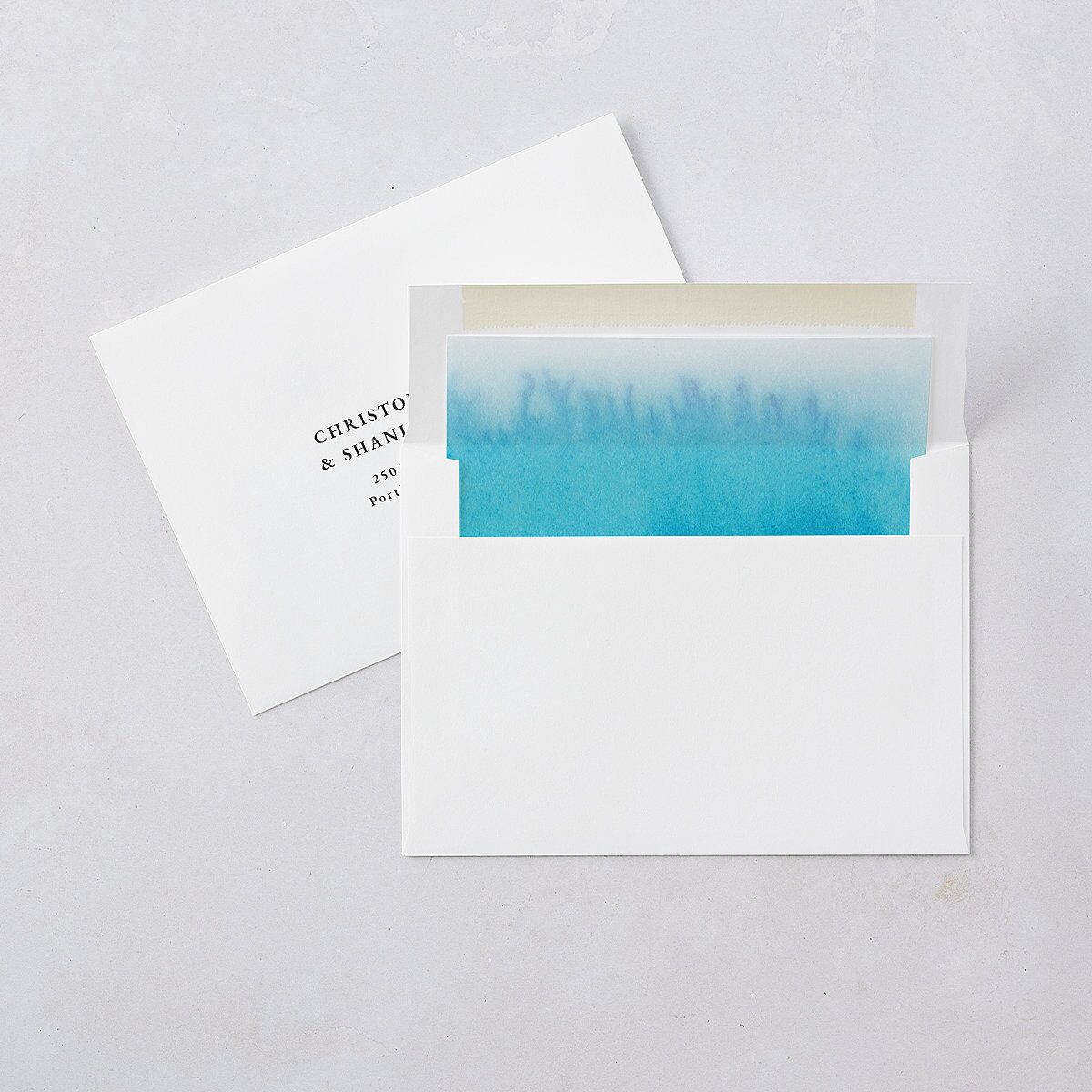 Painted Ethereal Standard Envelope Liners Aquamarine Standard