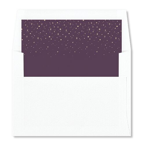 Fairytale Luxury Foil Envelope Liners Eggplant Standard