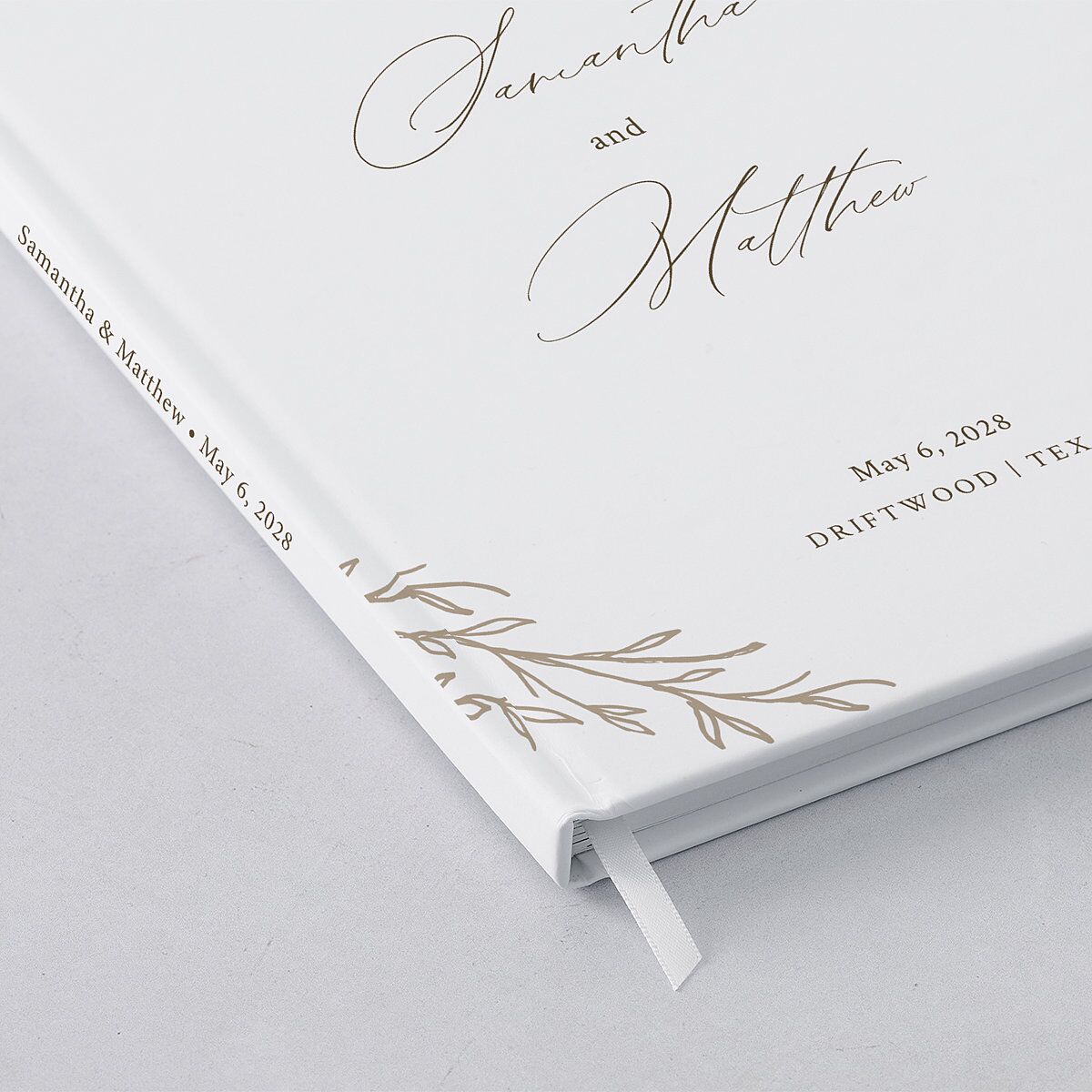 Rustic Branches Wedding Guest Book Biscotti