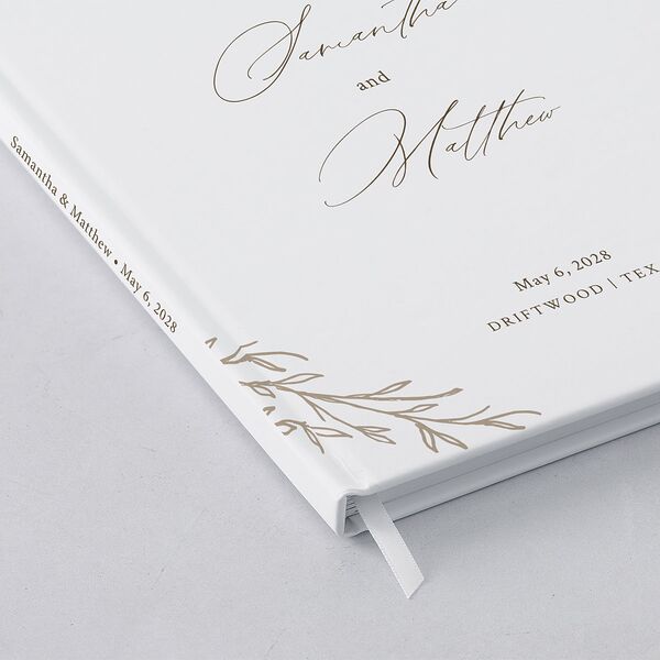 Rustic Branches Wedding Guest Book Biscotti