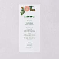 Retro Bloom Menus Scottish Green Signature