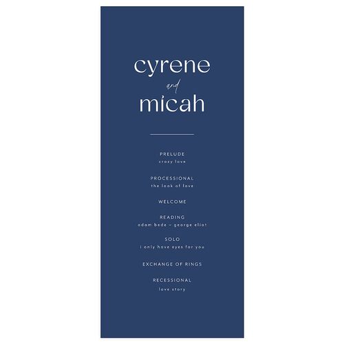 Simply Stated Wedding Programs Maritime Signature