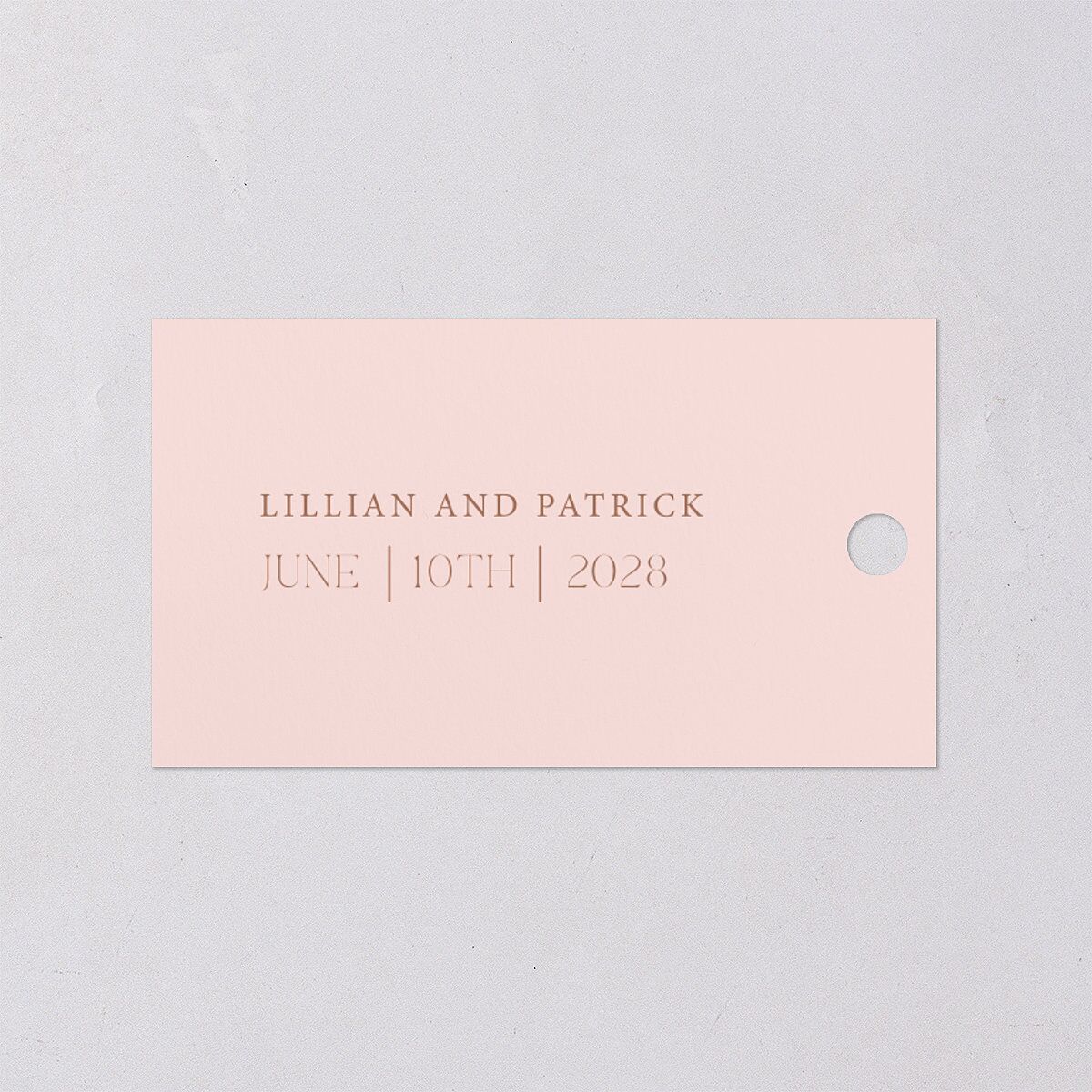 Blooming Frame Favor Gift Tags Gold Pink Cotton Signature