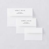Gilded Nouveau Bridal Shower Invitation Envelopes White Licorice Both Recipient and Return Addresses Signature Standard