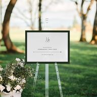Refined Monogram Standard Direction Sign Medium Dark Green Standard Indoor Foam Core M Direction