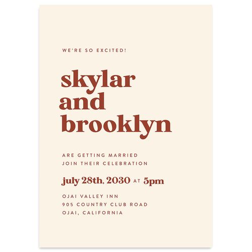 Modern Retro Wedding Invitations Pink Cotton Signature Blank No Standard