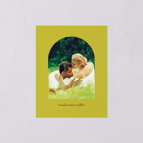 Medieval Renaissance Save the Date Petite Cards Canary Signature smooth Blank Standard No