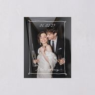 Hand Drawn Cake Save the Date Petite Cards Dark Camo Signature smooth Blank No Standard
