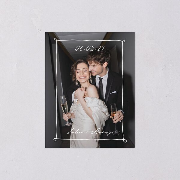 Hand Drawn Cake Save the Date Petite Cards Dark Camo Signature smooth Blank No Standard