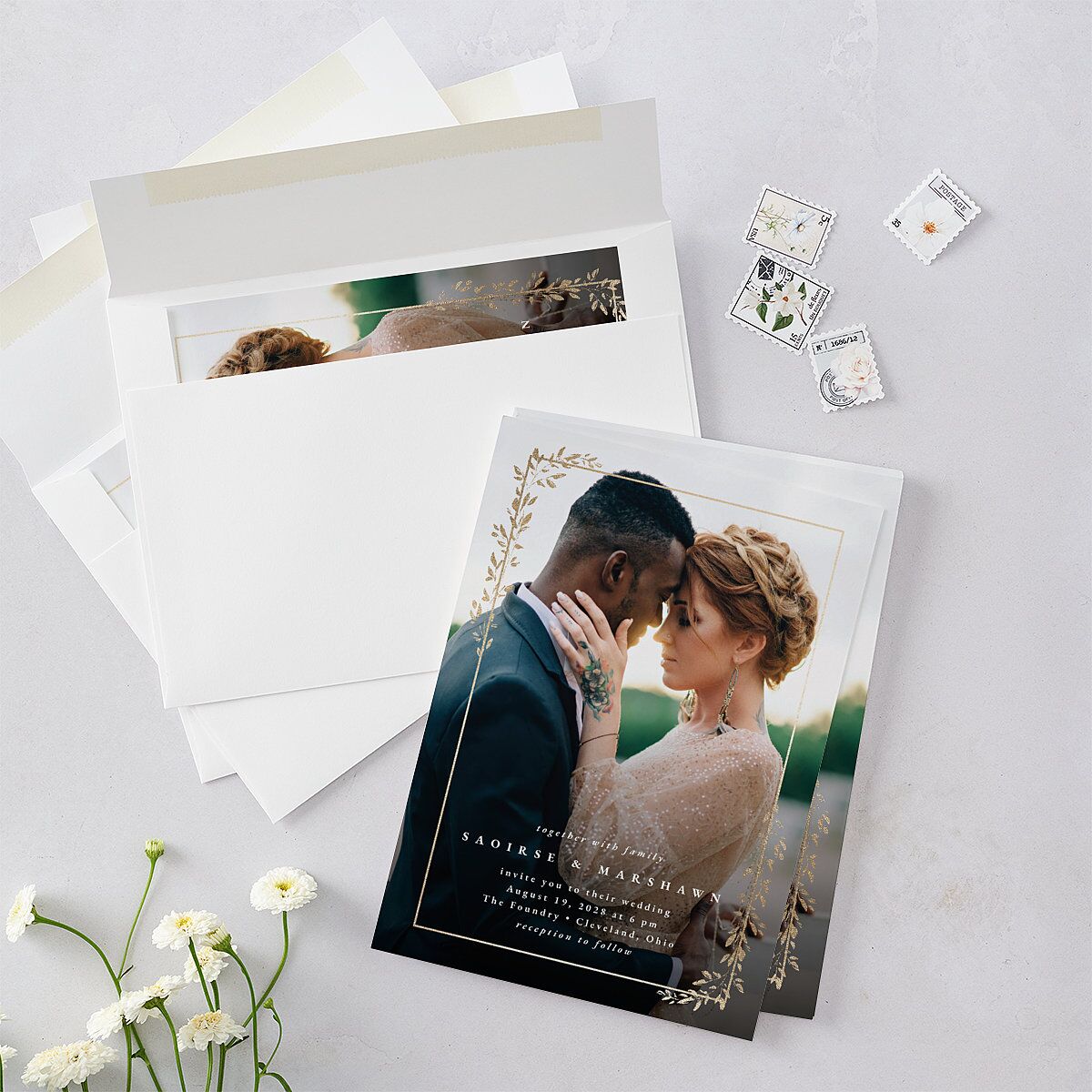 Delicate Frame Wedding Invitations — view 4