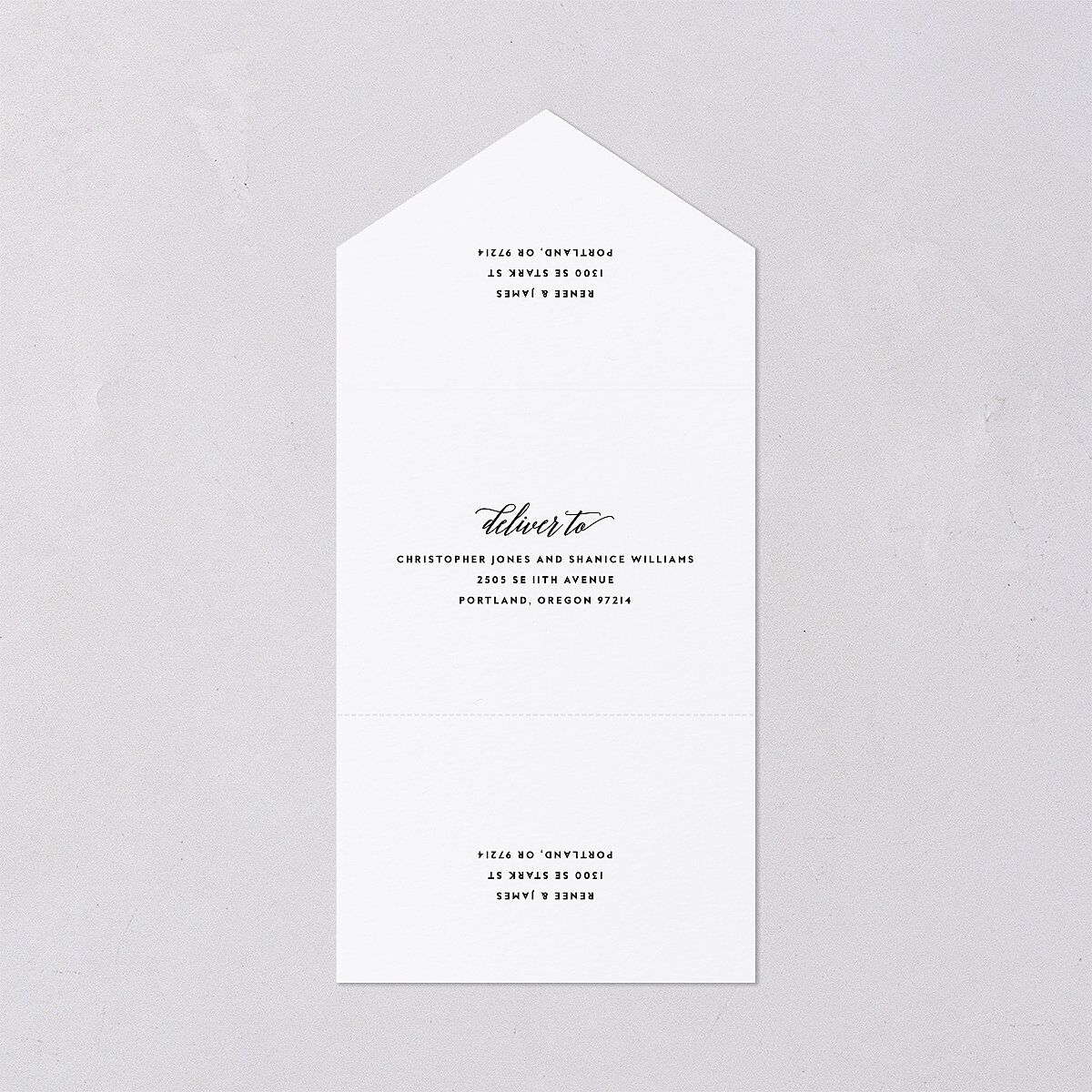 We Do All-in-One Wedding Invitations Midnight Signature Light Both Recipient and Return Addresses No