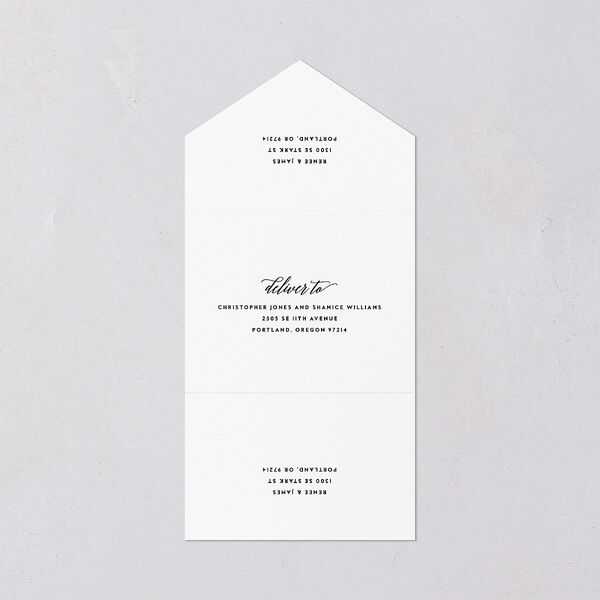 We Do All-in-One Wedding Invitations Midnight Signature Light Both Recipient and Return Addresses No