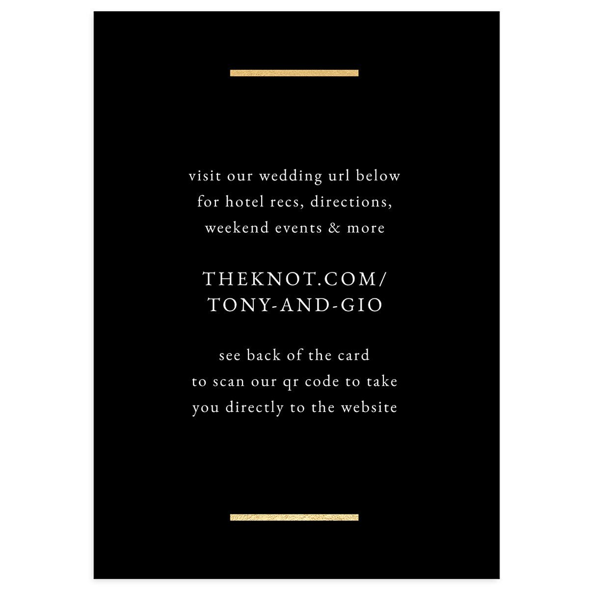 Gilded Bold Wedding Enclosure Cards