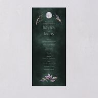 Crystal Forest Wedding Programs Hunter Green Signature