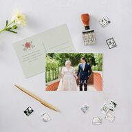 Crafted Garden Thank You Postcards Deep Olive