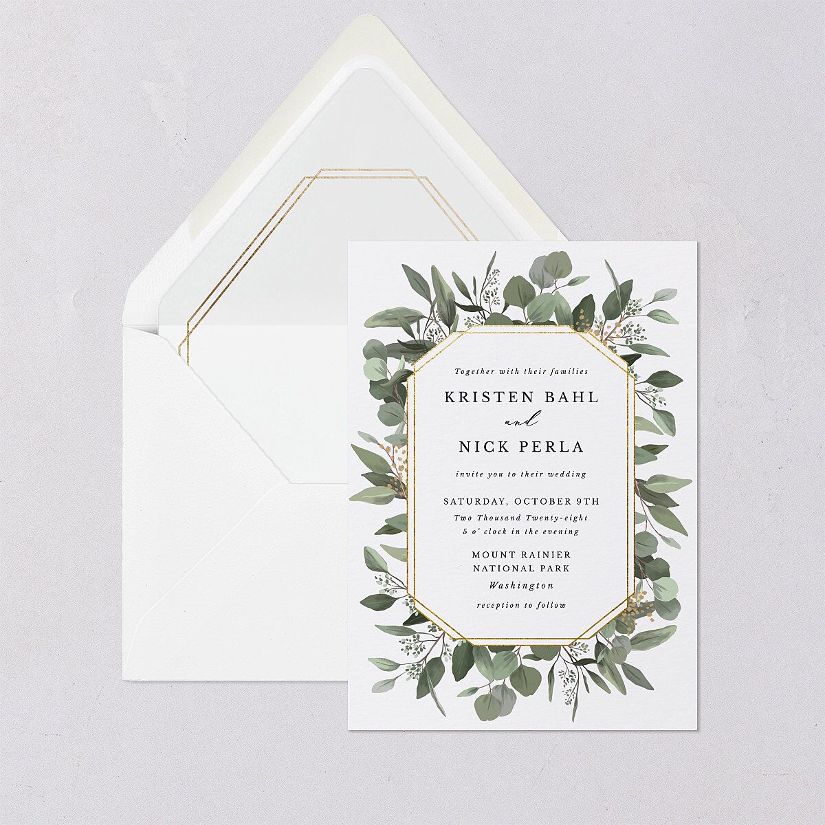 Eucalyptus Frame Euro Envelope Liners Luxe Pure White Liner