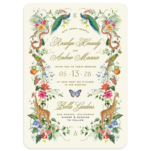 Wild About You Wedding Invitations Ivory Signature Blank No Rounded