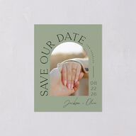 Love Is Patient Save the Date Petite Cards Thyme Signature smooth Blank No Standard