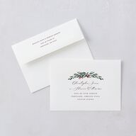 Gilded Botanical Bridal Shower invitations Burgundy Signature Blank Standard