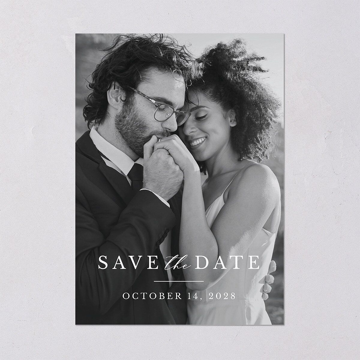 Simple Eucalyptus Save the Date Cards — view 2