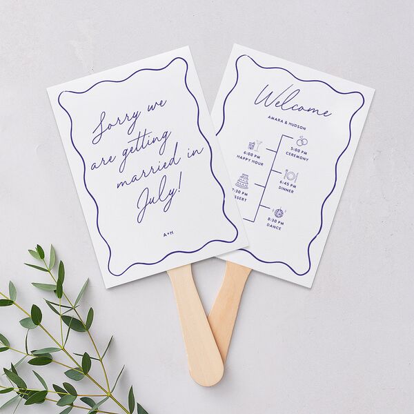 Hand Drawn Wavy Border Fan Programs Sapphire Signature Standard