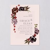 Autumn Romance Wedding Invitations Chocolate Signature Blank No