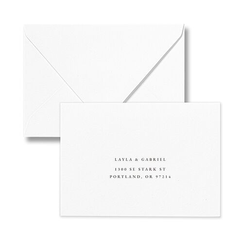 Floral Arch Response Card Euro Envelopes White Rust Return Address Luxe