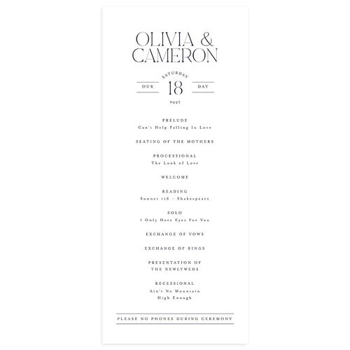 Photo Arch Wedding Programs Midnight Navy Signature