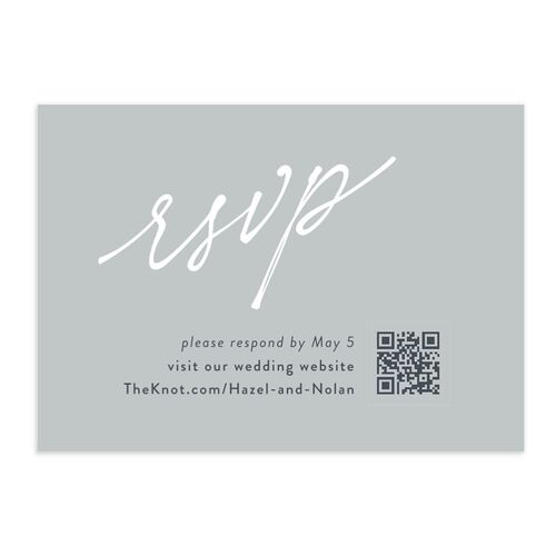 Forever Arch QR Code RSVP Cards Slate Signature