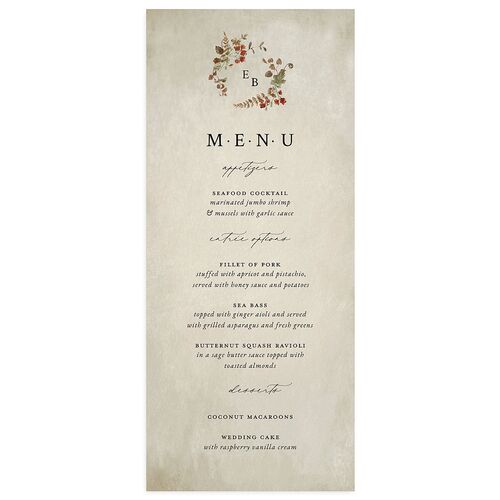 Mushroom Garden Fairytale Menus Midnight Signature
