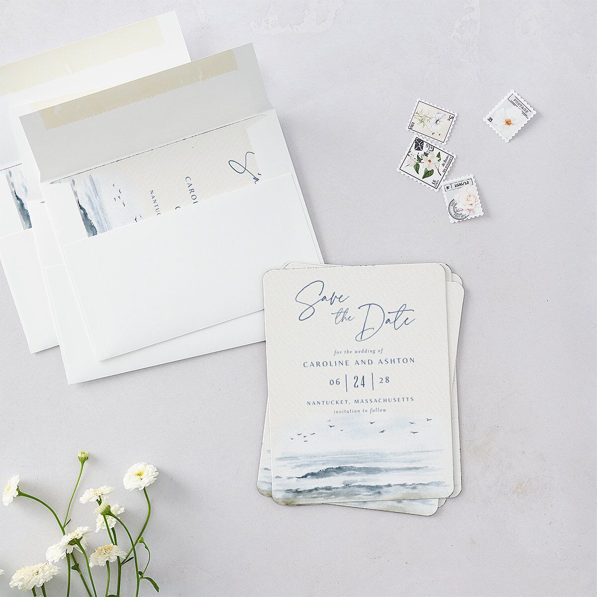 Coastal Love Save The Date Magnets Cruise Magnet Paper