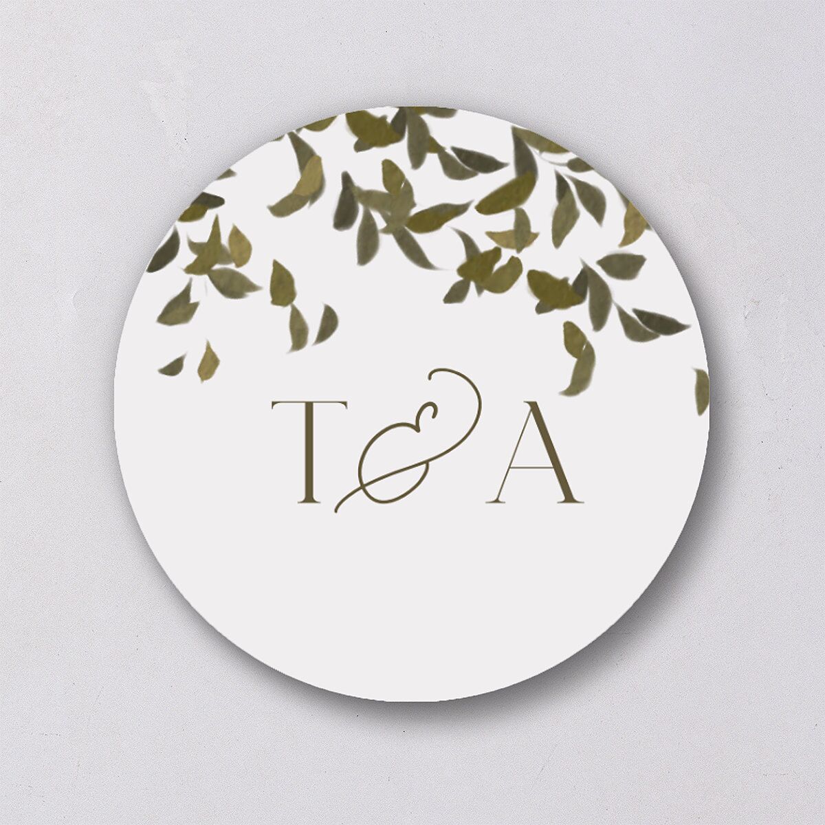 Graceful Chuppah Wedding Stickers Pure White Circle
